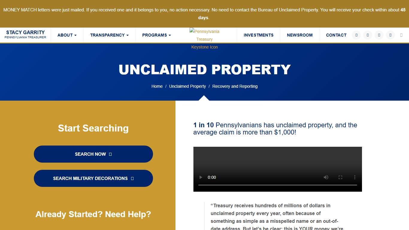 Unclaimed Property